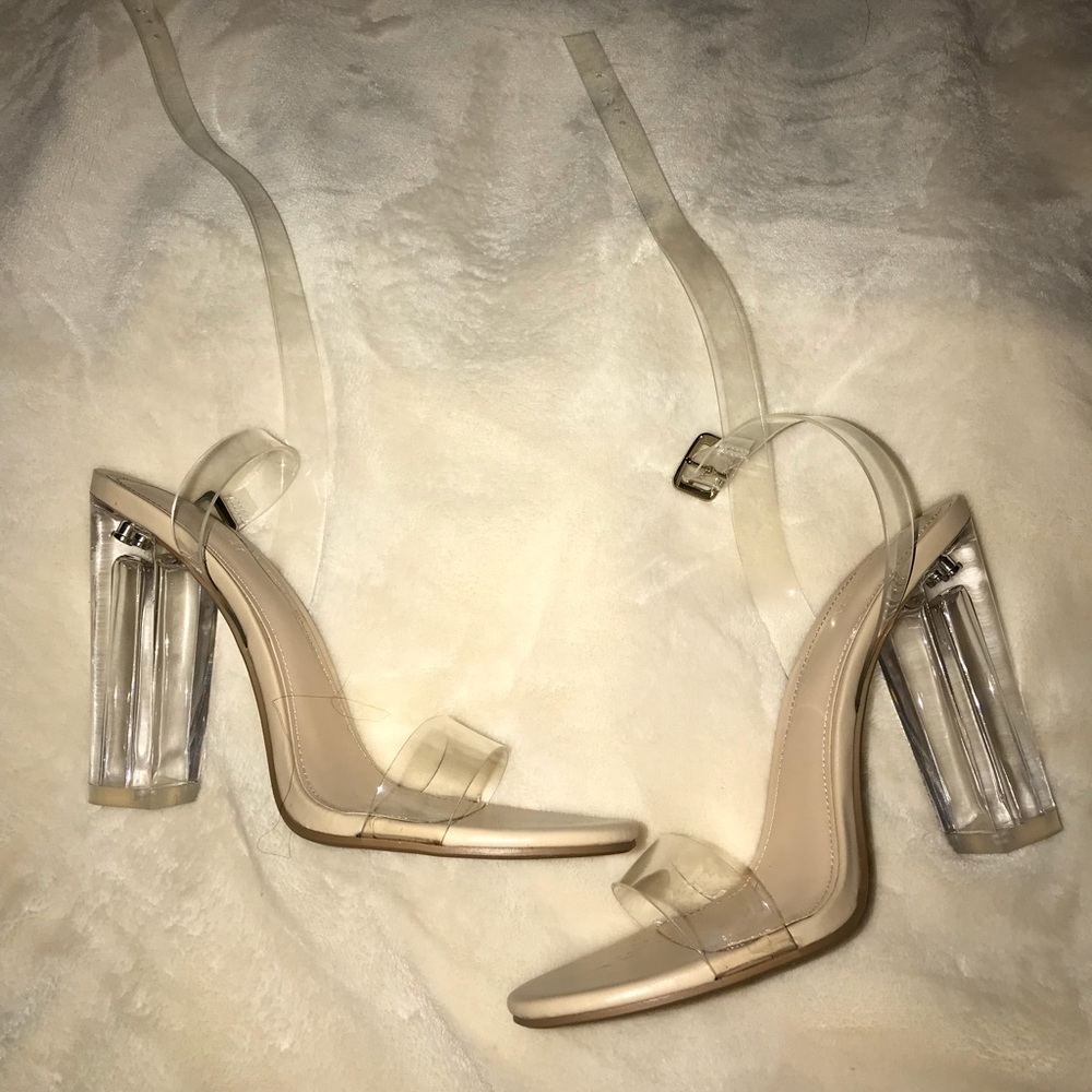 Clear strap heels Forever 21